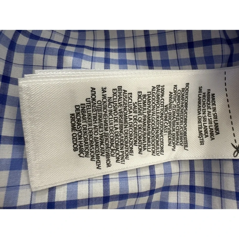 Polo Ralph Lauren Shirt Mens Large L Blue‎ Plaid Long Sleeve Cotton Pony